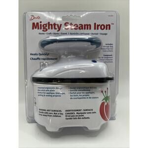 Dritz Mighty Travel Iron Non Stick Sole Plate Perfect for Quilting and Crafts